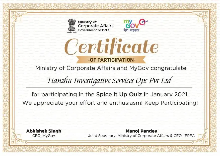 MCA-CERTIFICATE